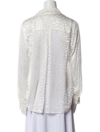 L'Agence Printed Long Sleeve Button-Up Top