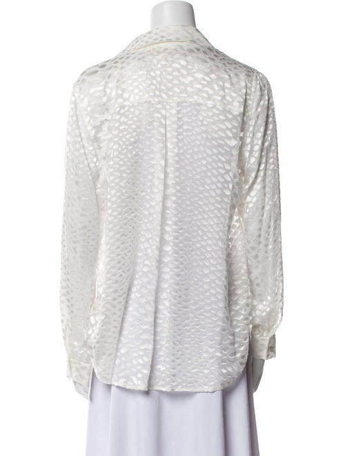 L'Agence Printed Long Sleeve Button-Up Top