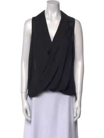 L'Agence Silk V-Neck Blouse