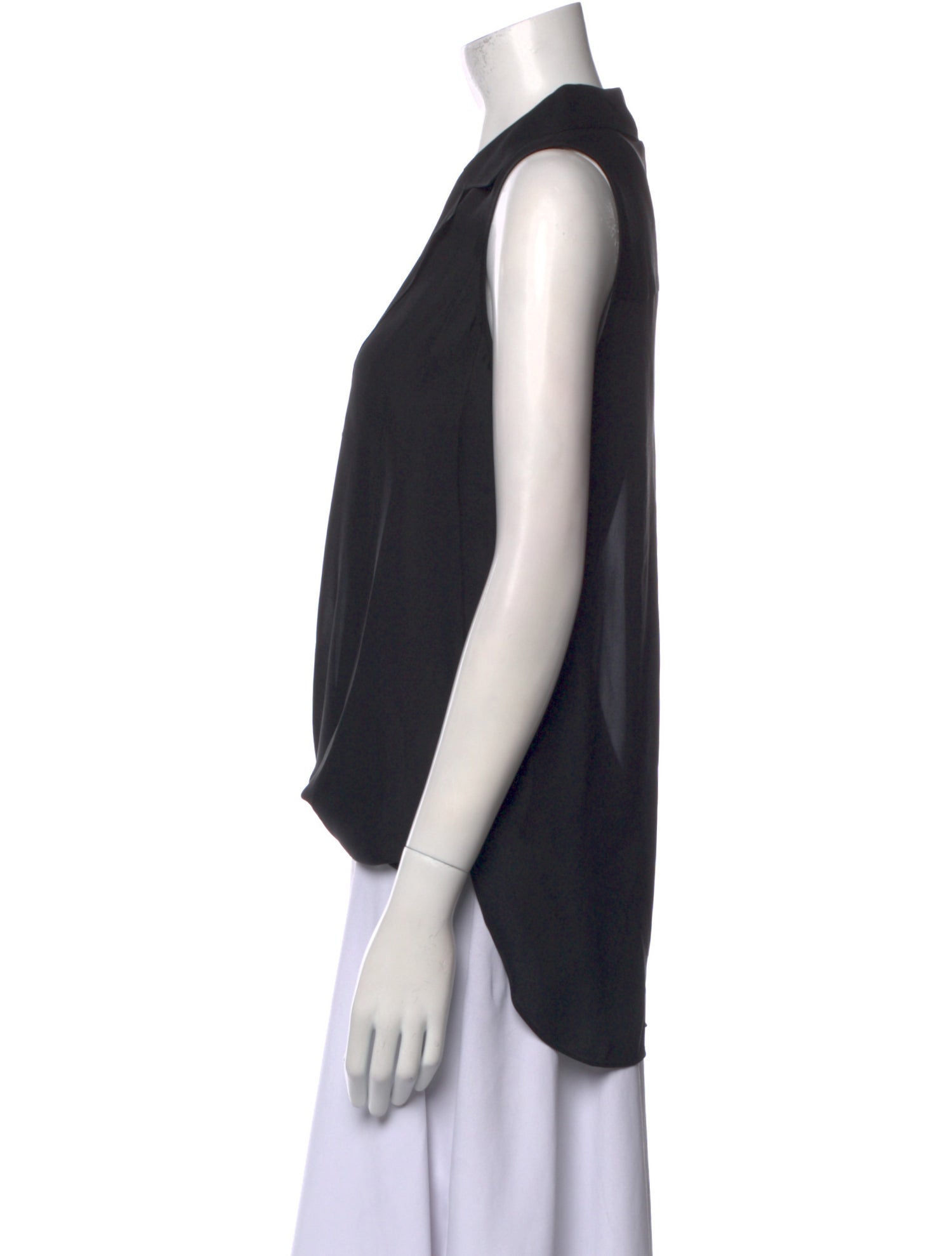 L'Agence Silk V-Neck Blouse