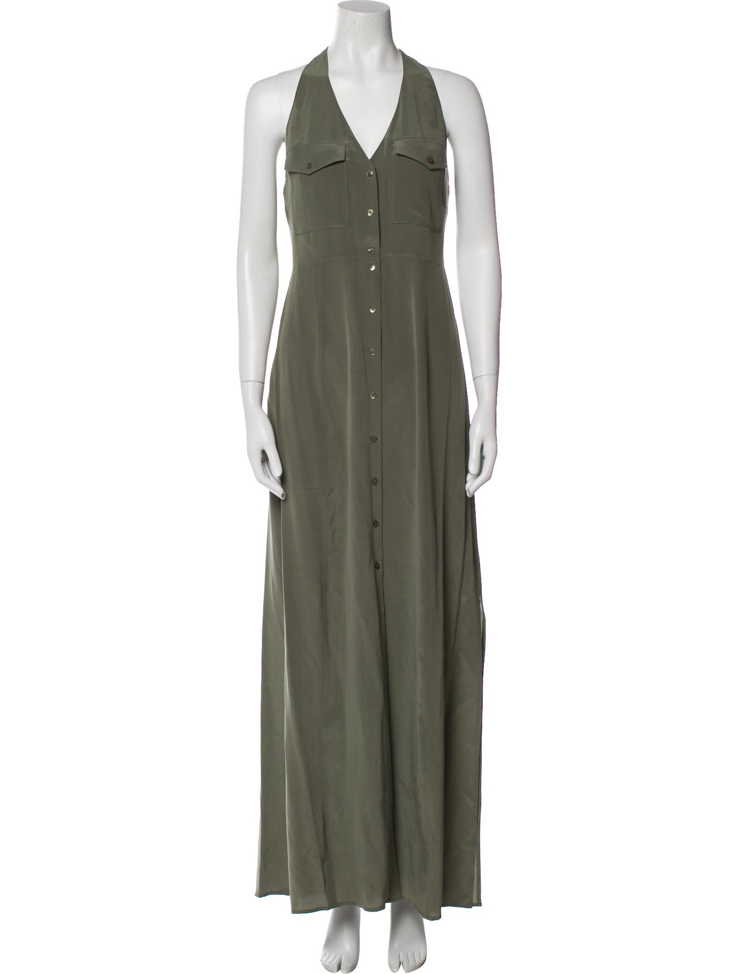 L'Agence Silk Long Dress
