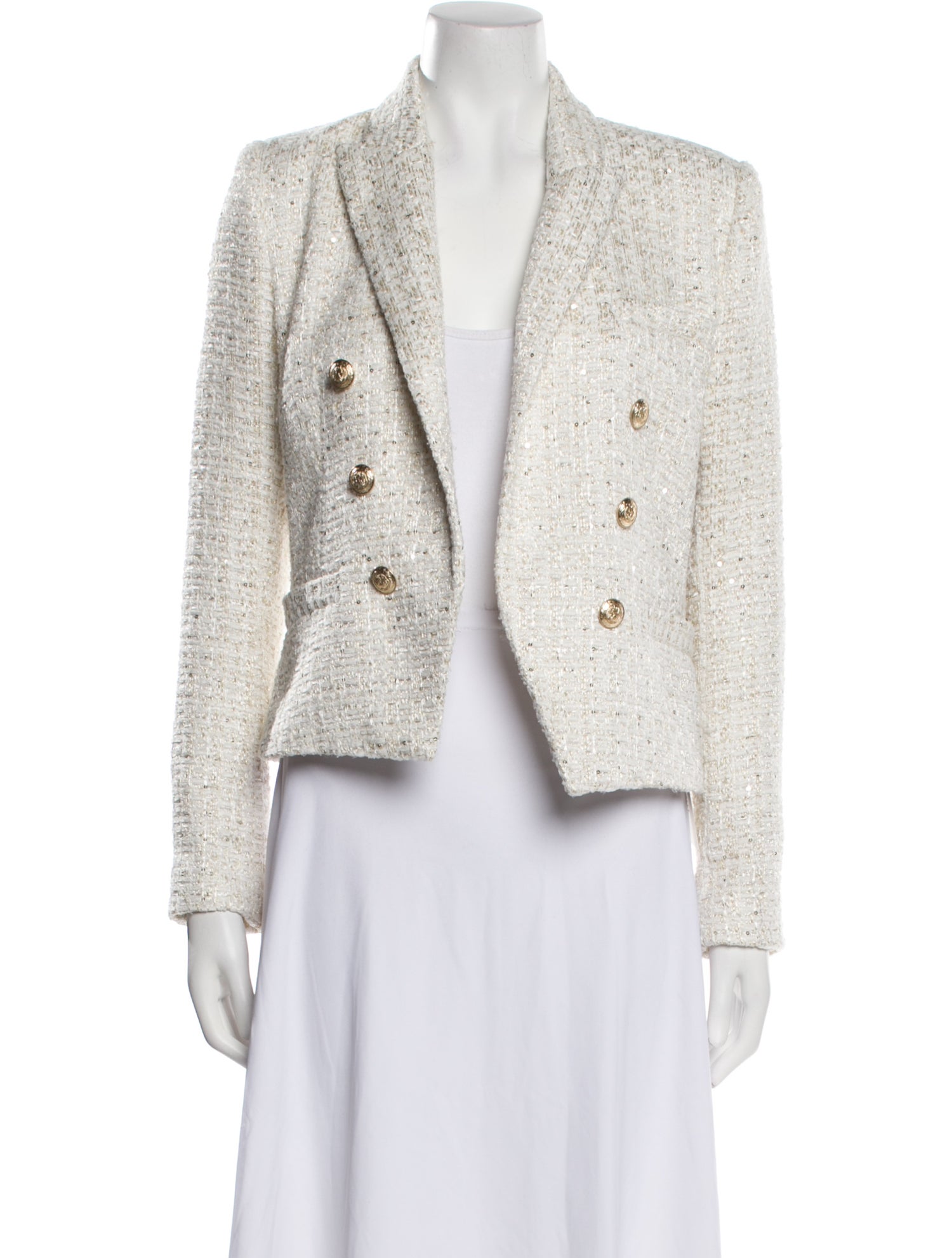 L'Agence Tweed Pattern Blazer