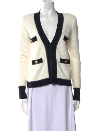 L'Agence Nylon Colorblock Pattern Sweater