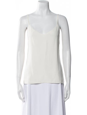 L'Agence Silk Scoop Neck Top