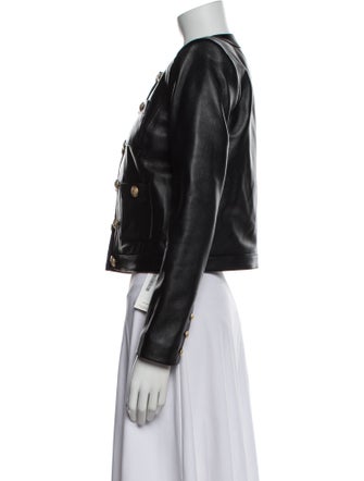 L'Agence Leather Biker Jacket