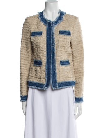 L'Agence Tweed Pattern Evening Jacket