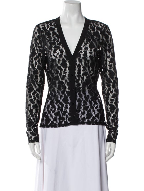 L'Agence Printed V-Neck Top