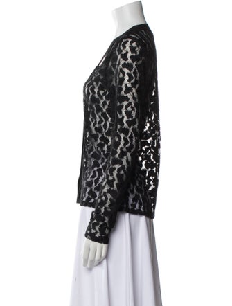 L'Agence Printed V-Neck Top