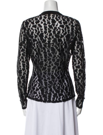 L'Agence Printed V-Neck Top
