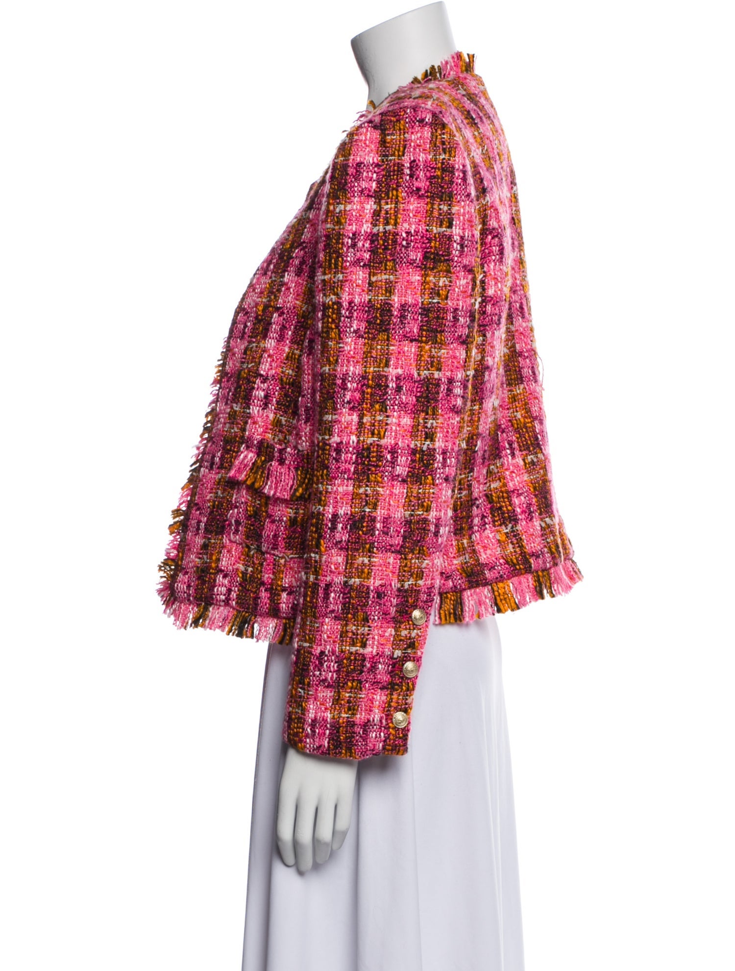 L'Agence Plaid Print Evening Jacket w/ Tags