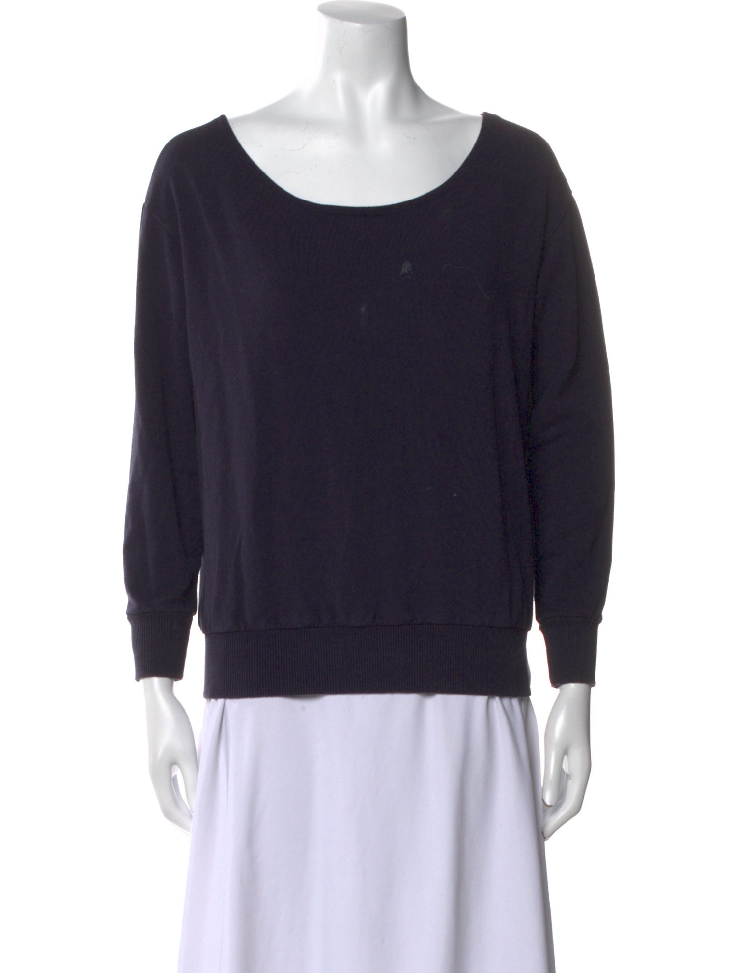 L'Agence Scoop Neck Long Sleeve Sweatshirt