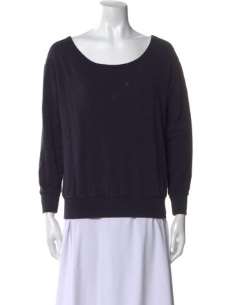 L'Agence Scoop Neck Long Sleeve Sweatshirt