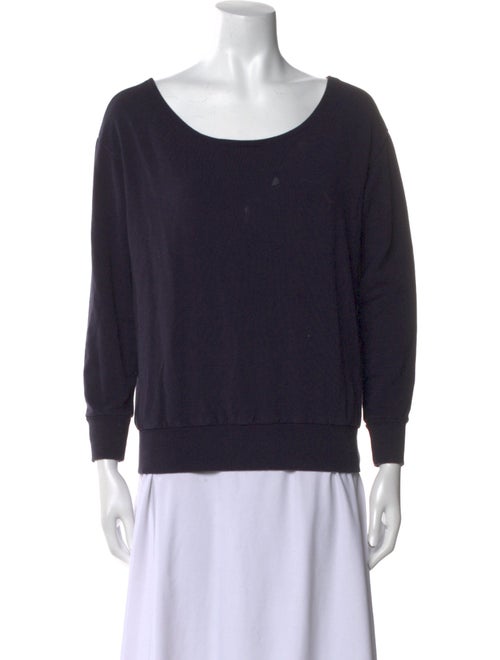 L'Agence Scoop Neck Long Sleeve Sweatshirt