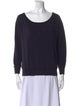 L'Agence Scoop Neck Long Sleeve Sweatshirt