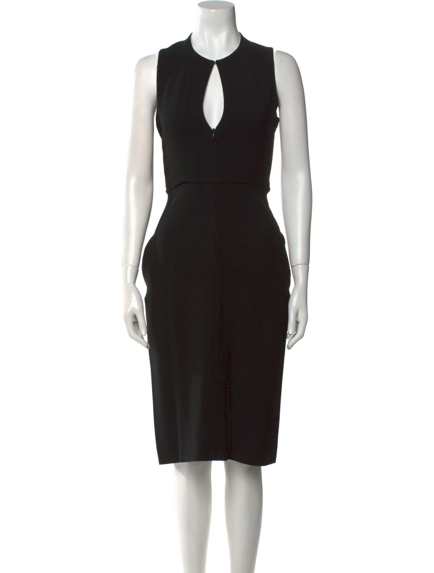 L'Agence Crew Neck Midi Length Dress