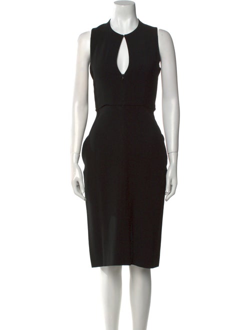 L'Agence Crew Neck Midi Length Dress