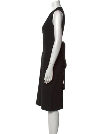 L'Agence Crew Neck Midi Length Dress