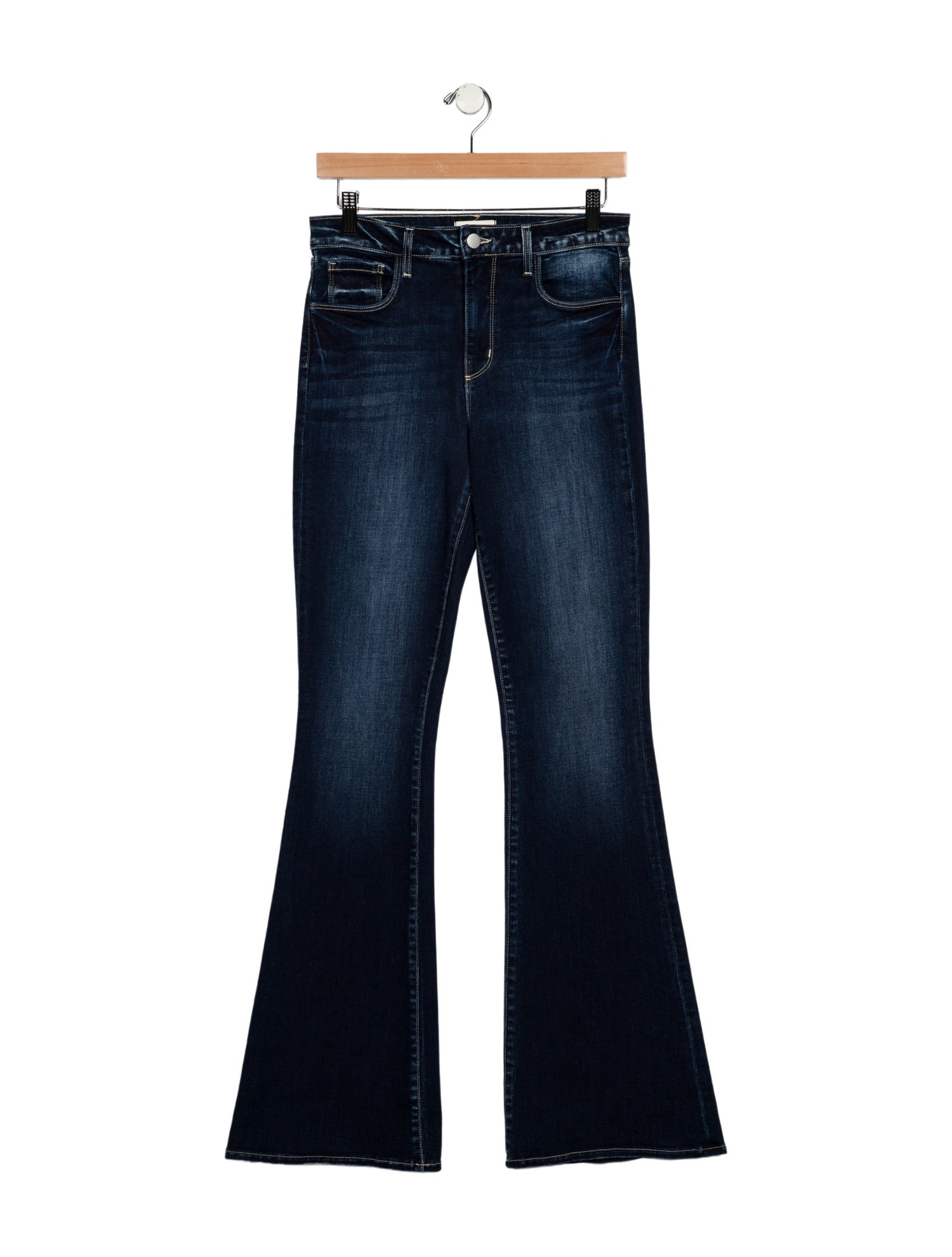 L'Agence Mid-Rise Wide Leg Jeans