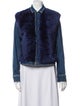 L'Agence Denim Jacket with Lamb Fur