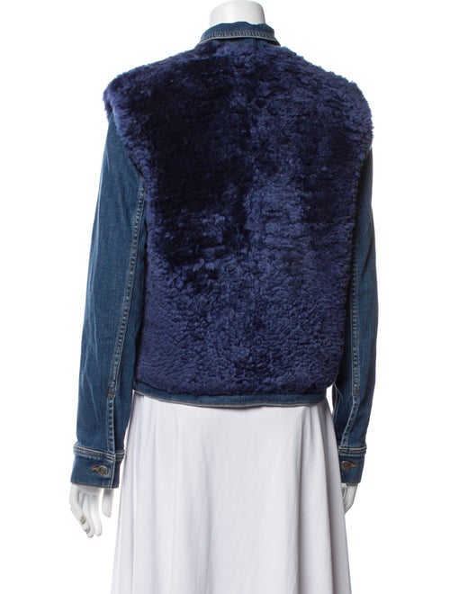 L'Agence Denim Jacket with Lamb Fur