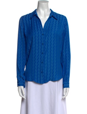 L'Agence Long Sleeve Button-Up Top