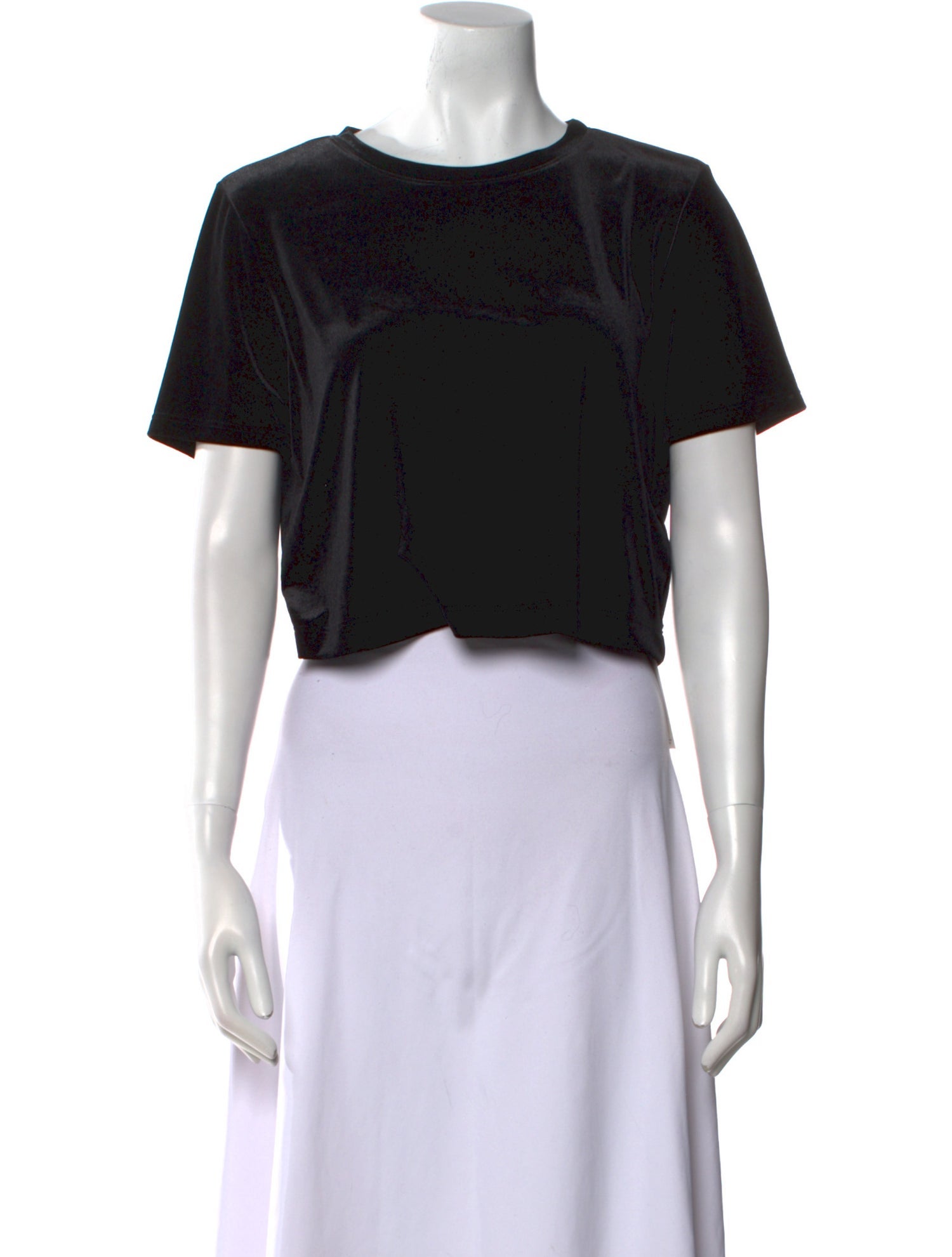 L'Agence Crew Neck Short Sleeve Crop Top