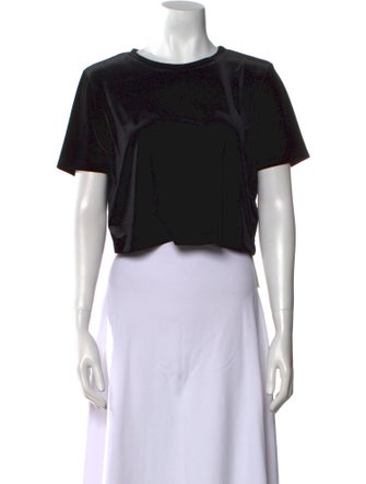 L'Agence Crew Neck Short Sleeve Crop Top