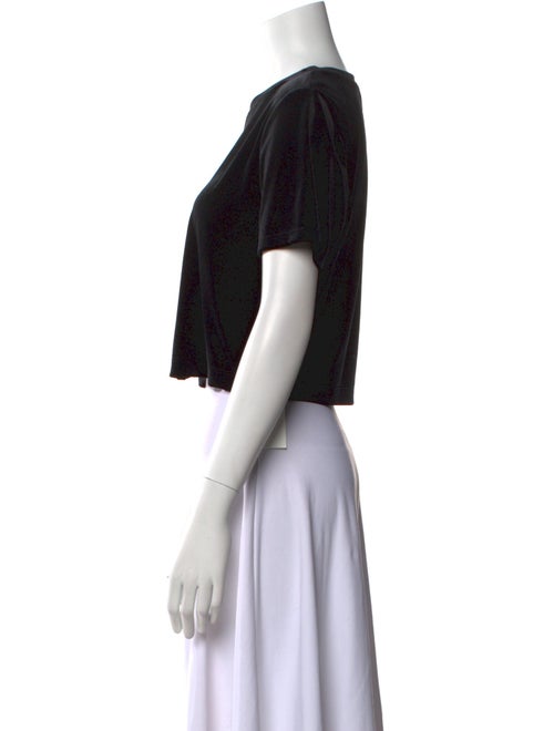 L'Agence Crew Neck Short Sleeve Crop Top