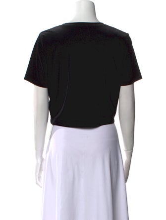 L'Agence Crew Neck Short Sleeve Crop Top