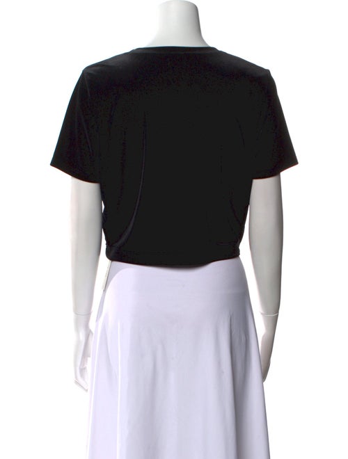 L'Agence Crew Neck Short Sleeve Crop Top