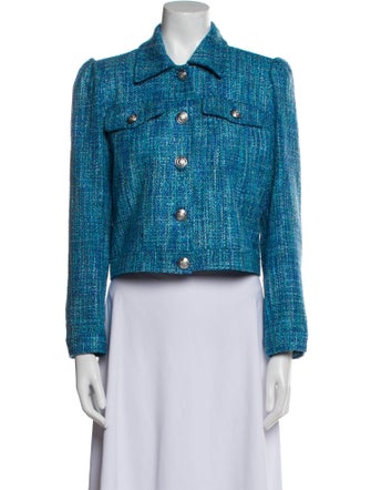L'Agence Tweed Pattern Evening Jacket
