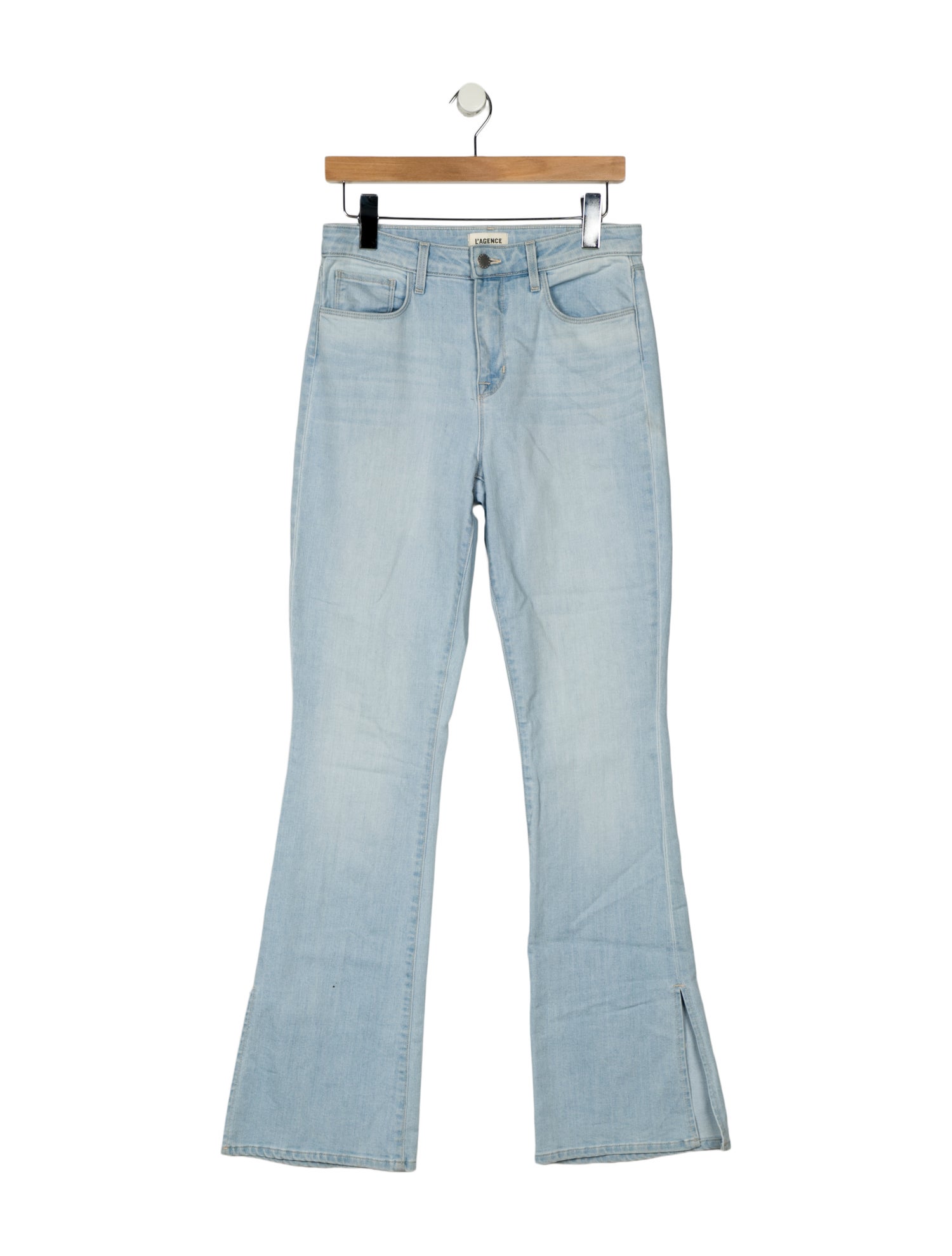 L'Agence Mid-Rise Wide Leg Jeans