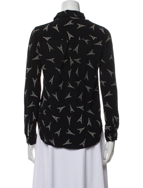 L'Agence Printed Long Sleeve Button-Up Top