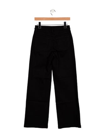 L'Agence Mid-Rise Wide Leg Jeans