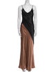 L'Agence Silk Long Dress