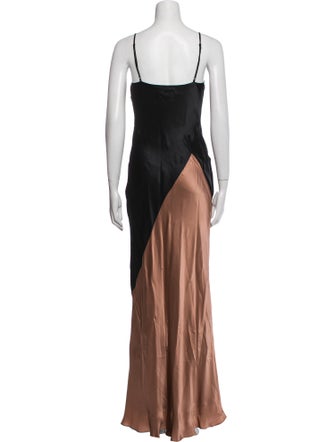 L'Agence Silk Long Dress