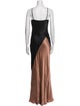 L'Agence Silk Long Dress