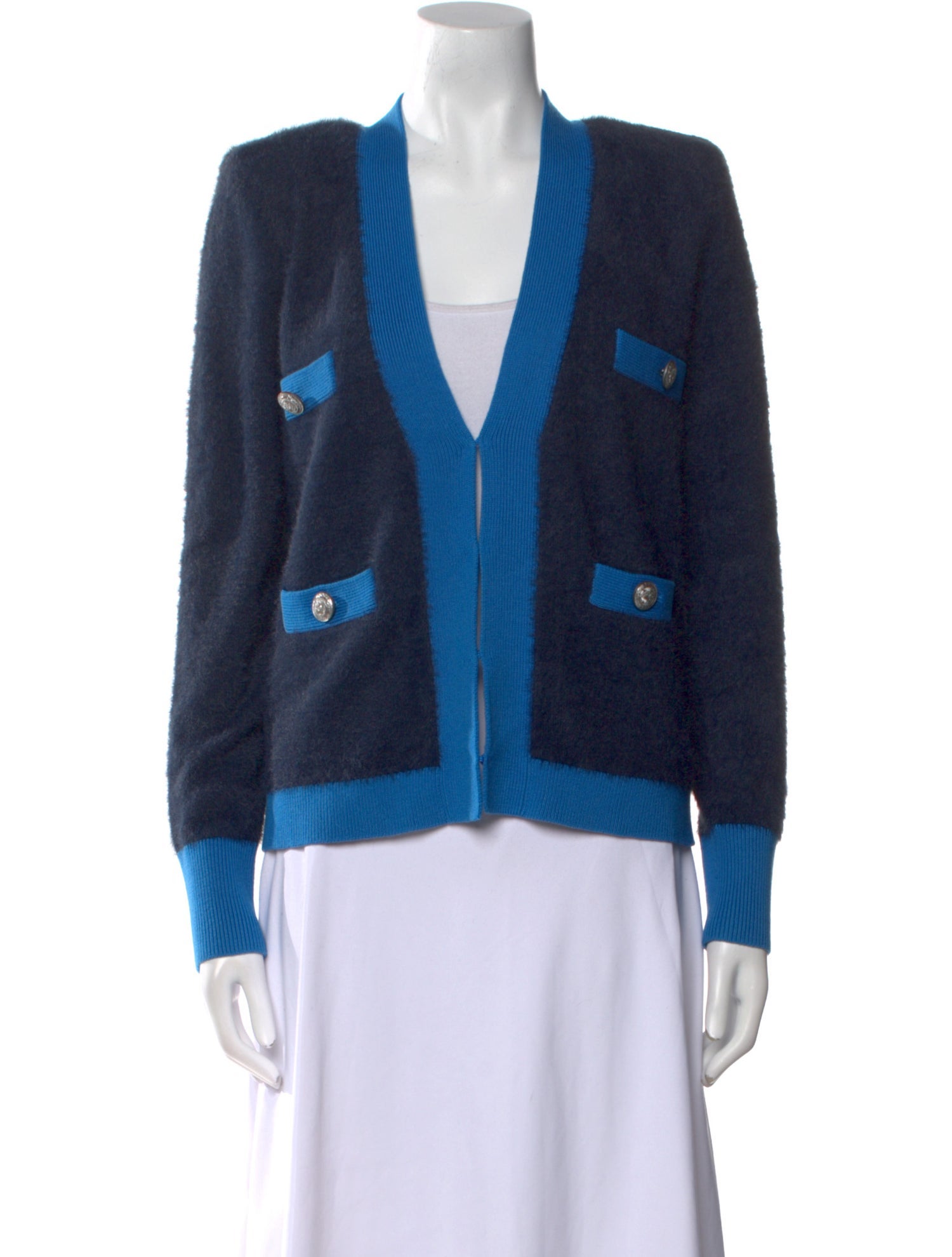 L'Agence Printed V-Neck Sweater