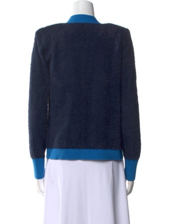 L'Agence Printed V-Neck Sweater