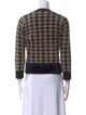 L'Agence Plaid Print V-Neck Sweater