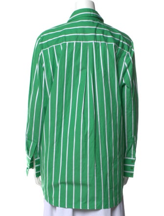 L'Agence Striped Long Sleeve Button-Up Top