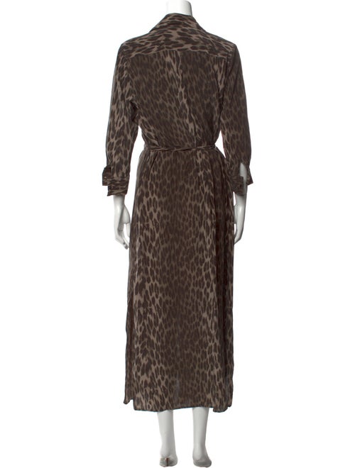 L'Agence Animal Print Long Dress