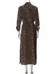 L'Agence Animal Print Long Dress
