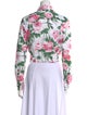 L'Agence Floral Print Long Sleeve Button-Up Top