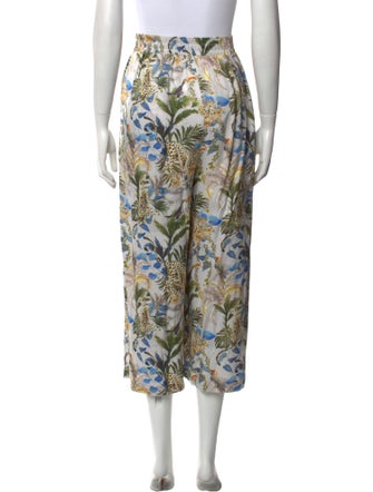 L'Agence Floral Print Wide Leg Pants