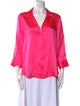 L'Agence Silk V-Neck Blouse