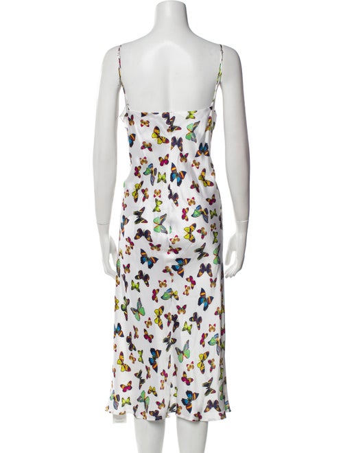 L'Agence Silk Midi Length Dress