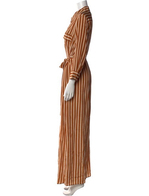 L'Agence Striped Long Dress
