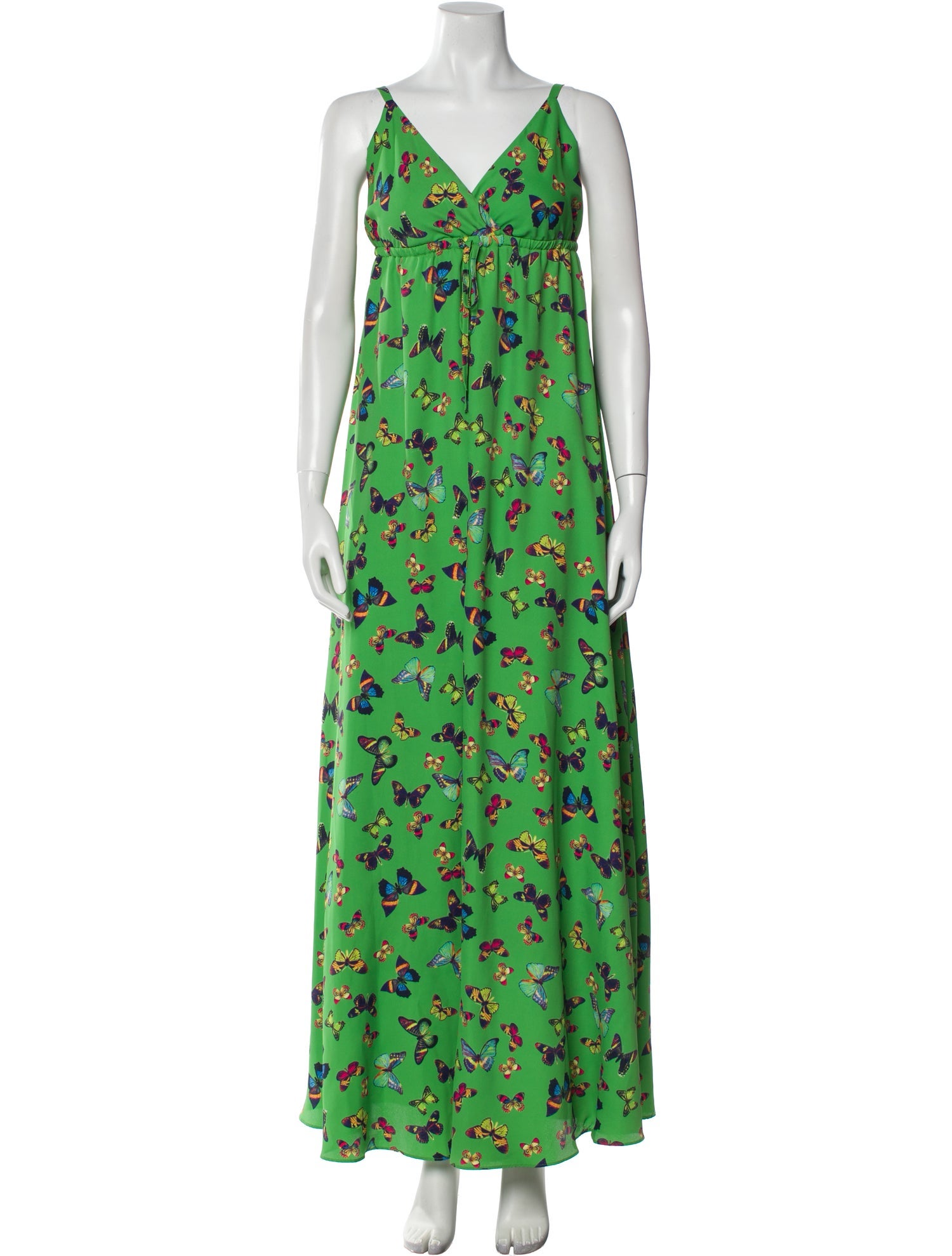 L'Agence Floral Print Long Dress