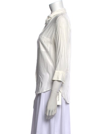 L'Agence Three-Quarter Sleeve Button-Up Top